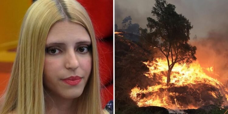 Pânico e horror! Carina Frias viu as chamas bem perto de si