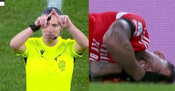 Lance que deu pênalti a favor do Benfica dá muito que falar