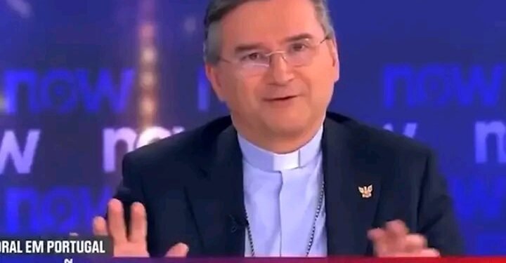 Redação da Now festeja golo do Benfica e assusta cardeal Américo Aguiar durante entrevista