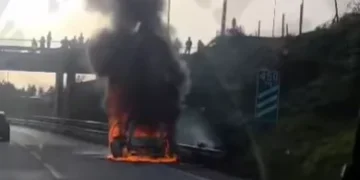 ÚLTIMA HORA: Carro em chamas no IP3