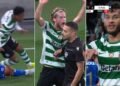 Sporting pediu expulsão de Alberto, Hjulmand levou amarelo, Suárez fez gesto de ‘roubo’ e o clássico ferveu