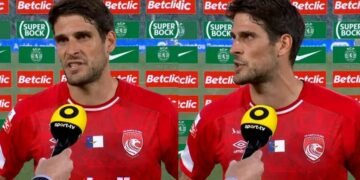Gonçalo Paciência furioso na flash-interview e arrasou a arbitragem “há aí muito artista…”