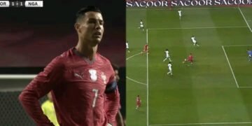 Cristiano Ronaldo com um jogo para esquecer contra a Nigéria